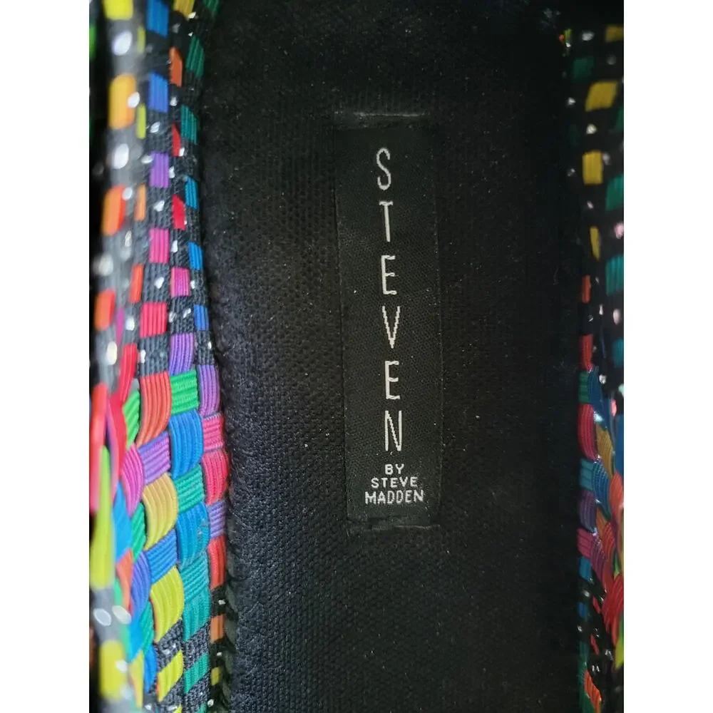 Steve Madden Brice Mary Jane Women’s 10 Multicolor Woven Platform Wedge Comfort‎
